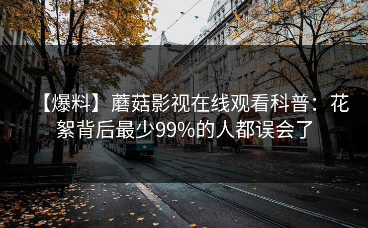 【爆料】蘑菇影视在线观看科普：花絮背后最少99%的人都误会了